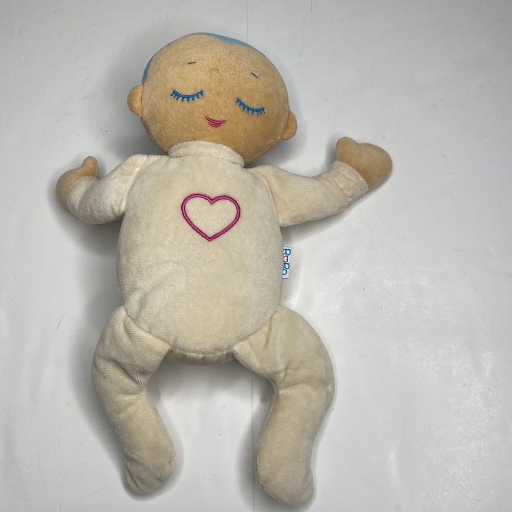 Lulla Doll by Roro Blue Hair 14" Plush With Sound Pack